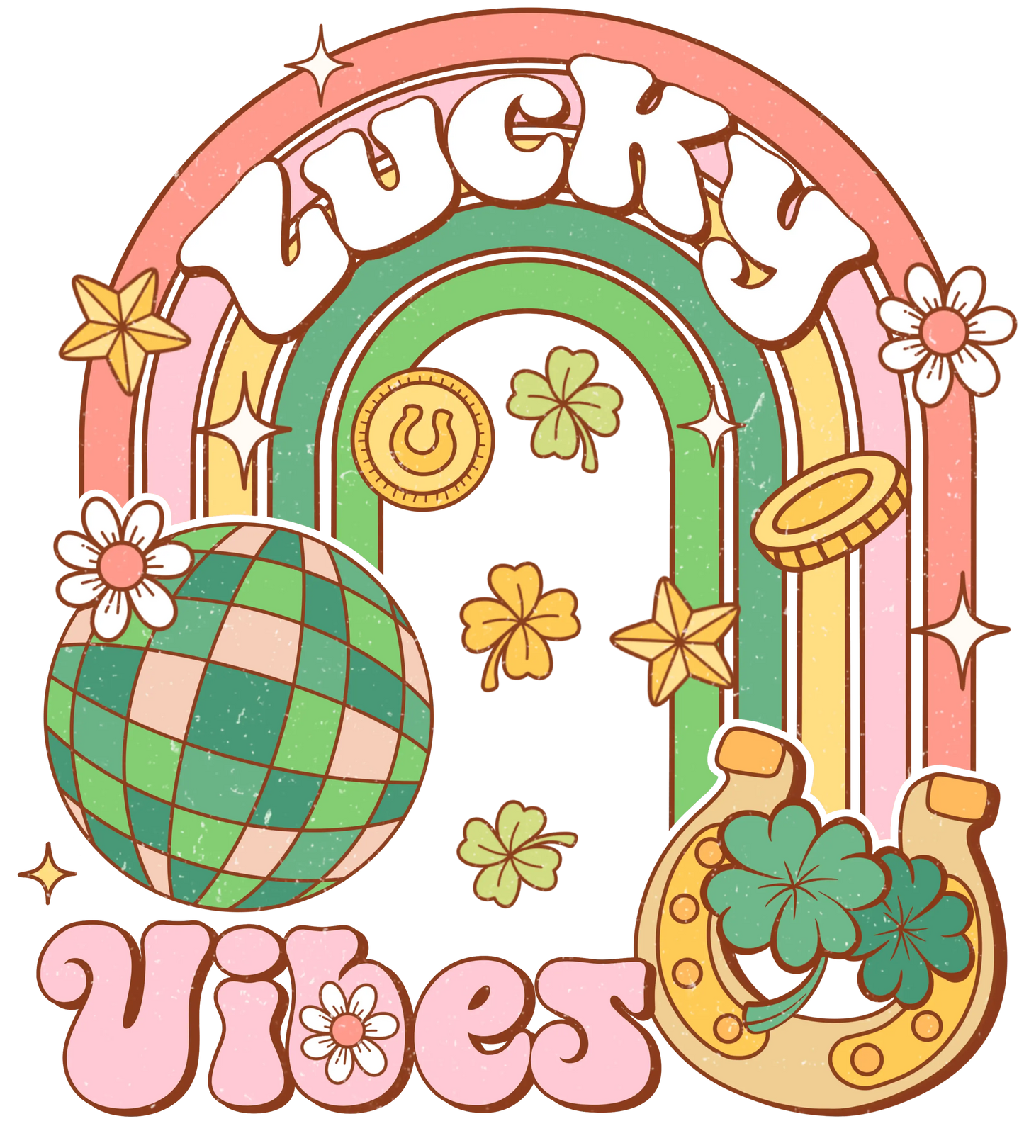 Lucy Vibes Happy Patricks Day Design - DTF Ready To Press