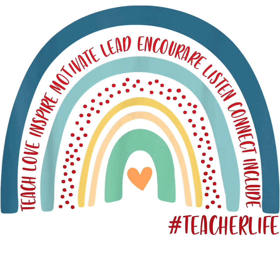 Colorful Teacher Life Design - DTF Ready To Press