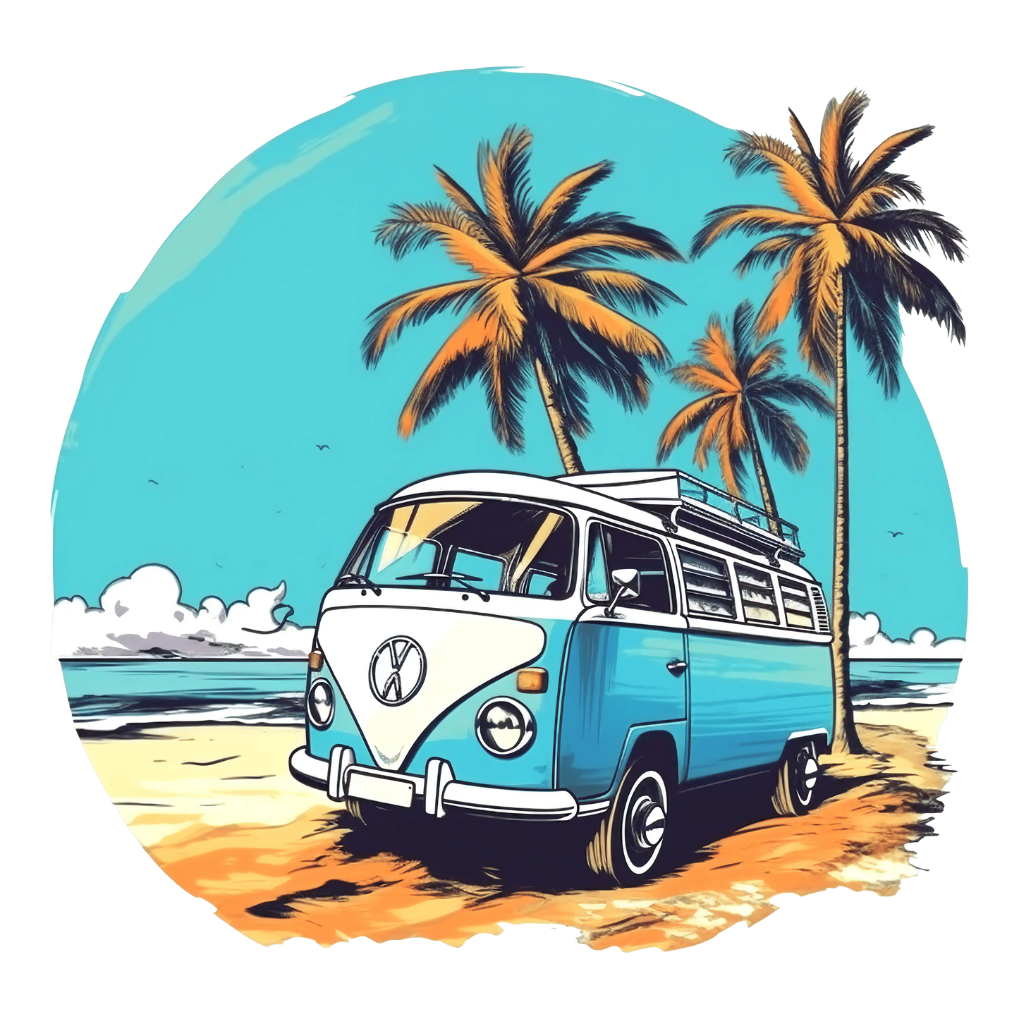 Retro Beach Trip Design - DTF Ready To Press