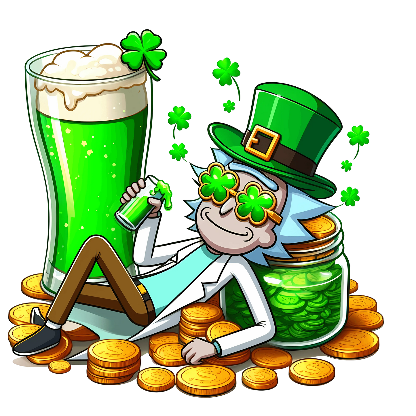 Rick St Patrick's Day Beer Design - DTF Ready To Press