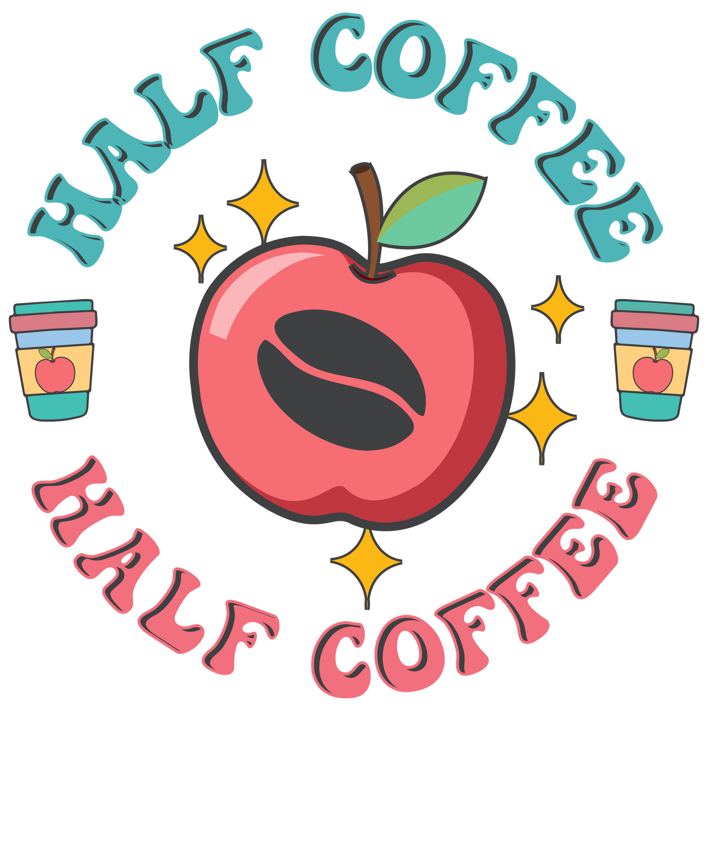 Coffee Lover Teacher Design - DTF Ready To Press