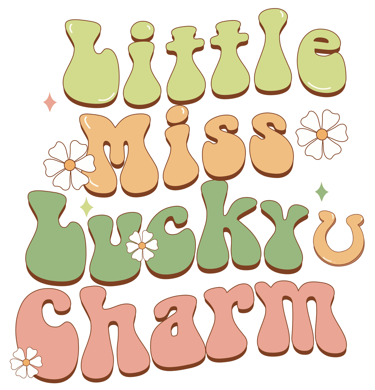 Little Miss Lucky Charm Design - DTF Ready To Press