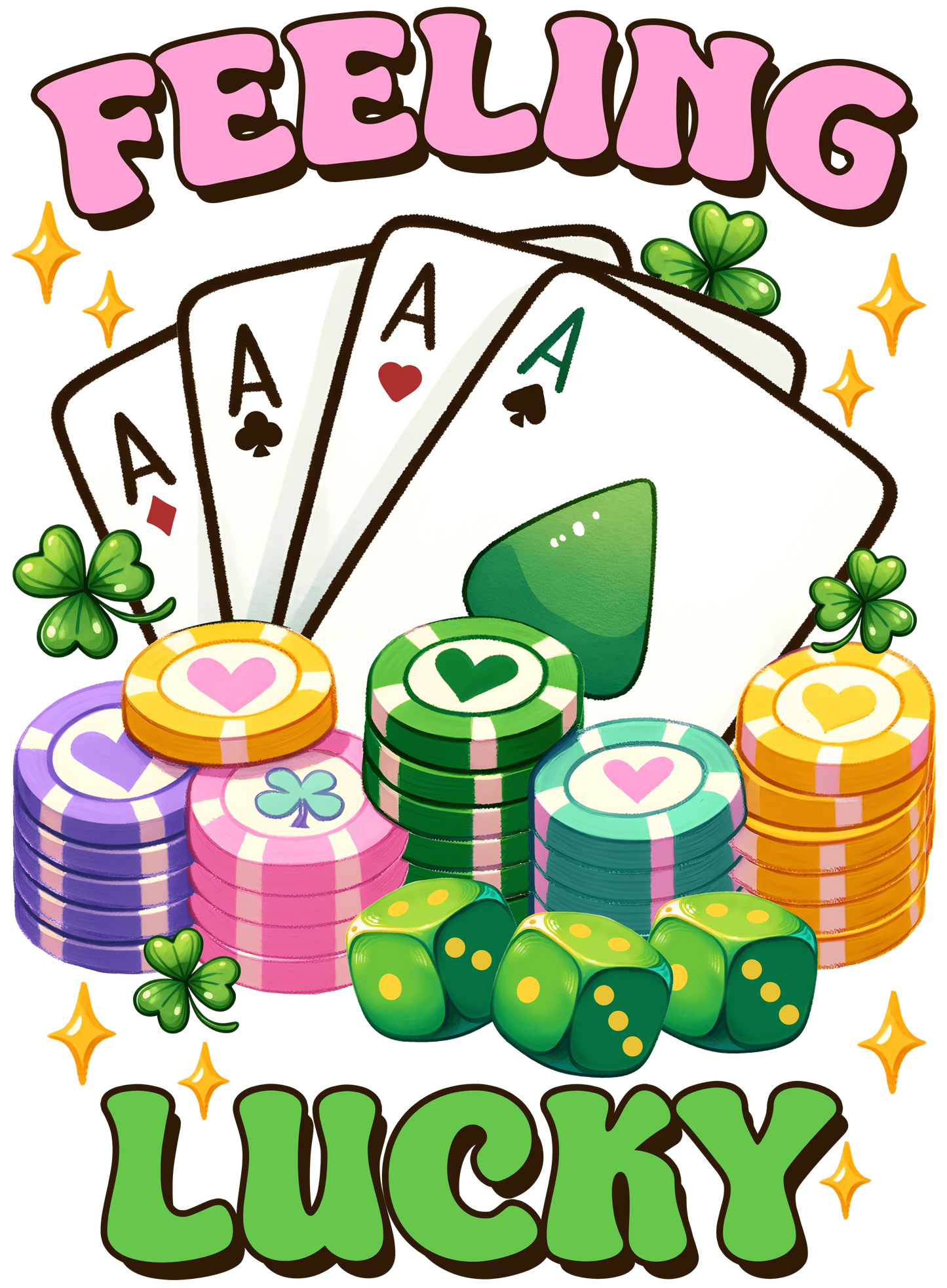 Feeling Lucy Saint Patricks Day Design - DTF Ready To Press
