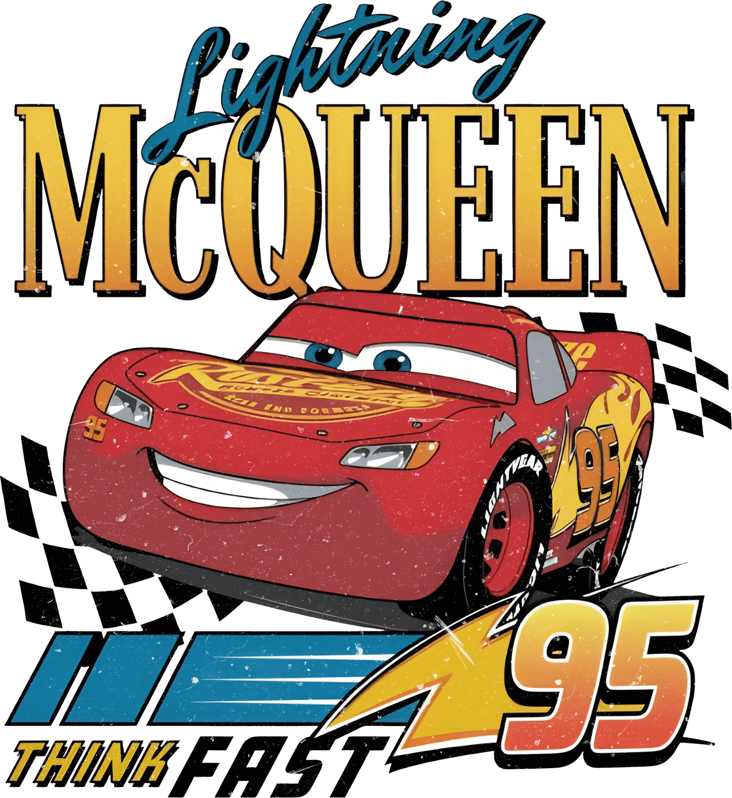 Lightning McQueen Design - DTF Ready To Press