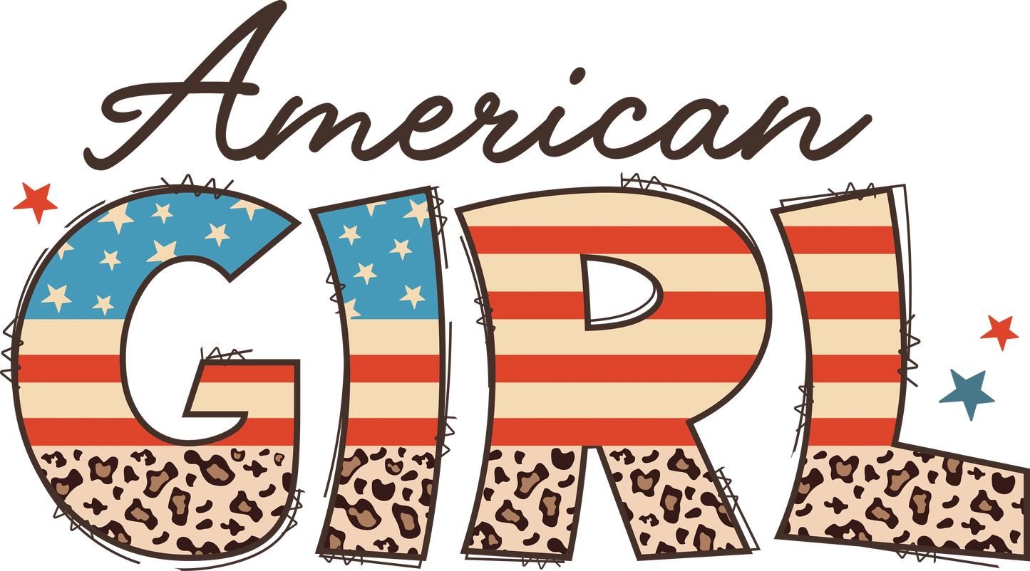American Girl Design - DTF Ready To Press
