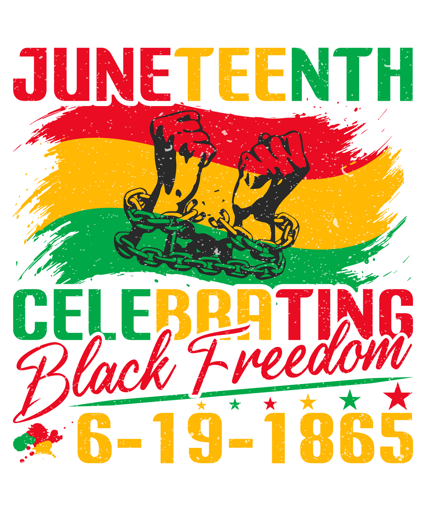 Juneteenth Celabrating Design - DTF Ready To Press