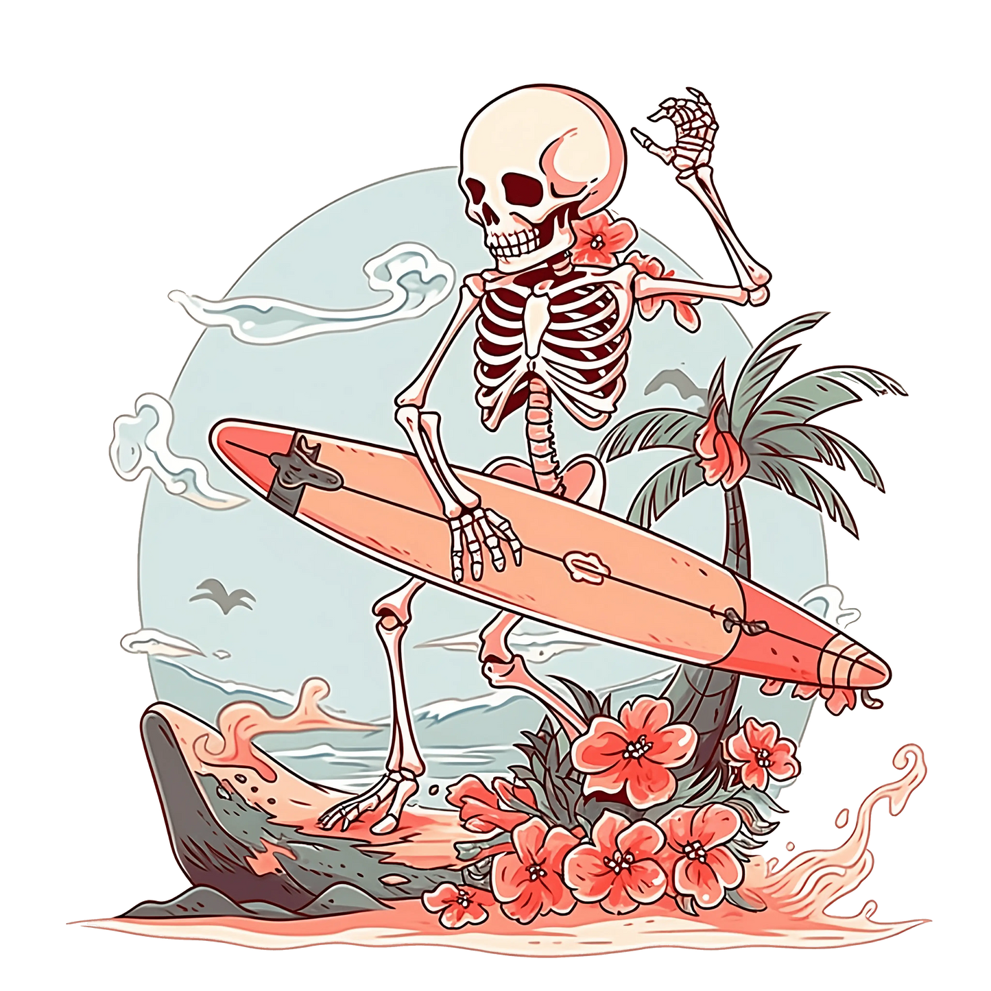 Funny Beach Design - DTF Ready To Press
