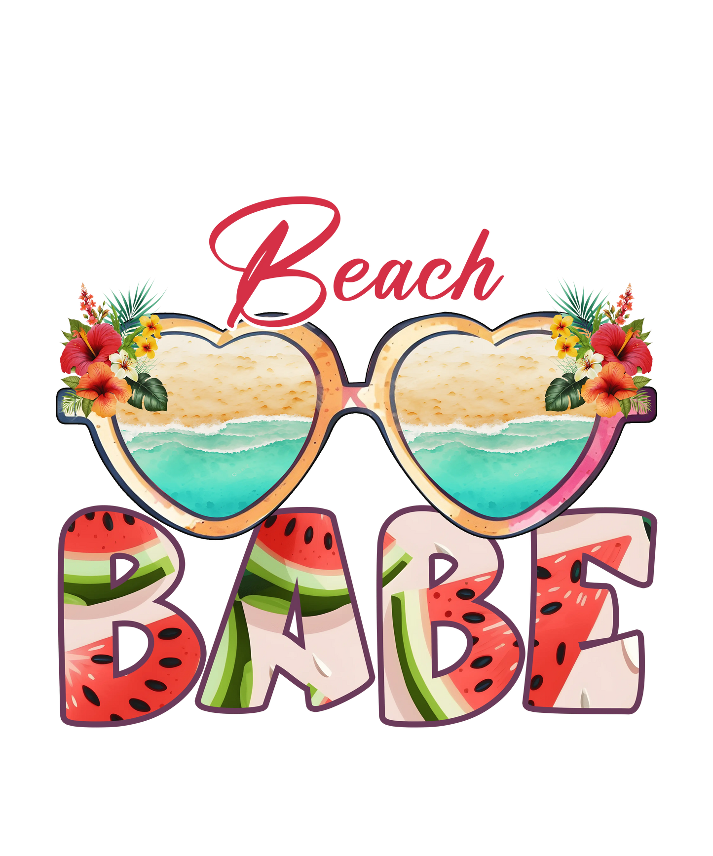 Beach Babe Design - DTF Ready To Press