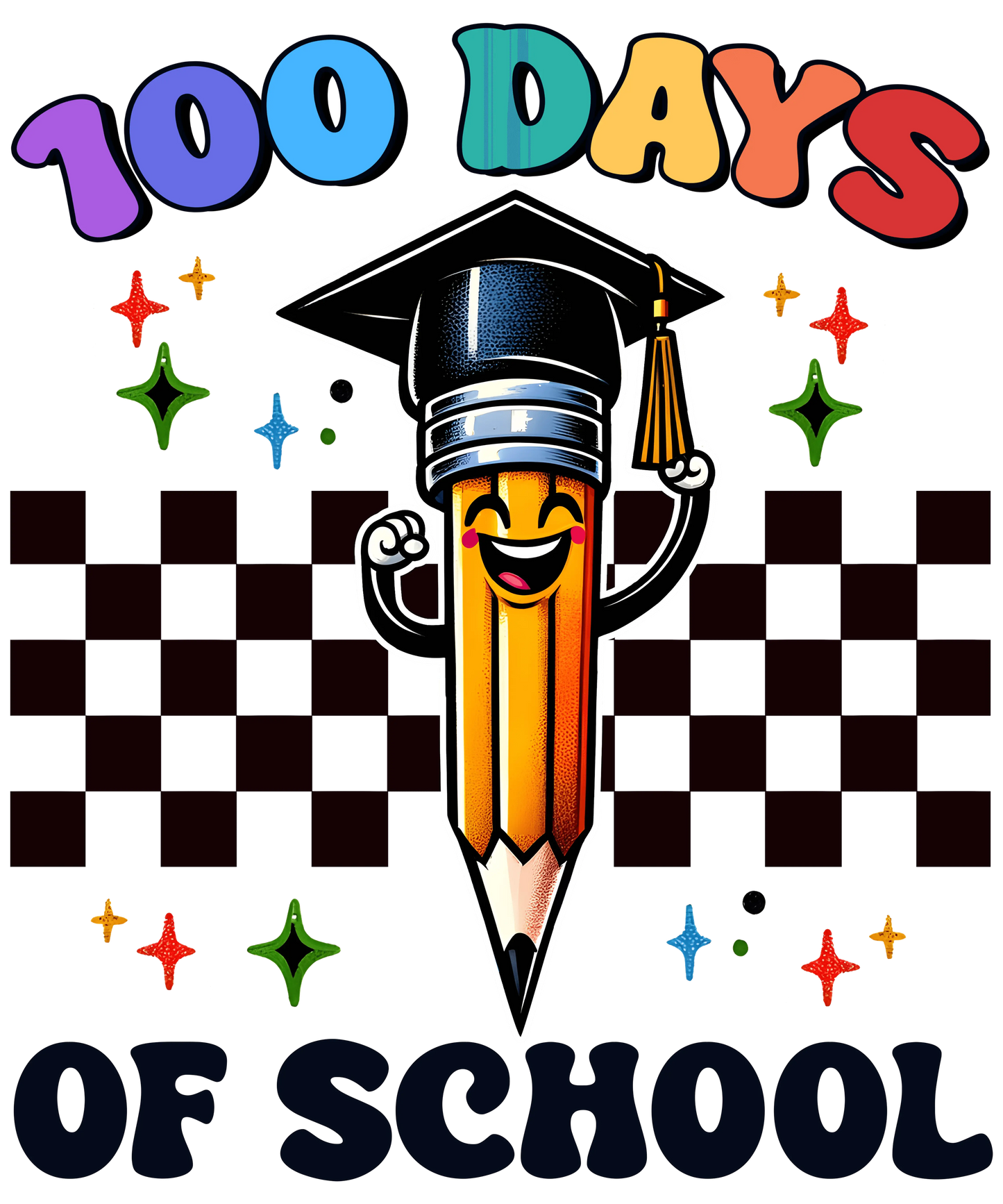 100 days of School Kids Design - DTF Ready To Press