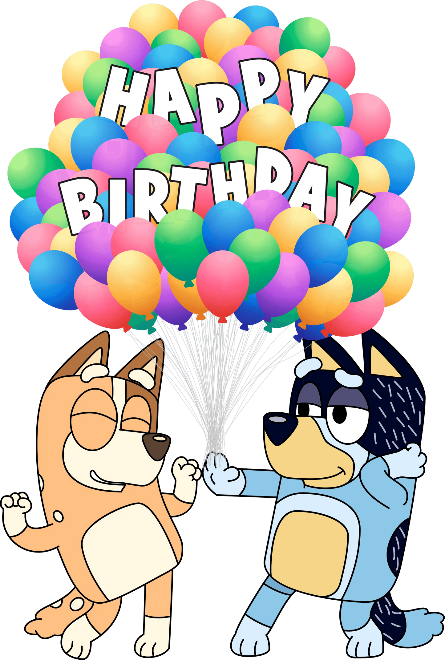 Happy Birthday Bluey Design - DTF Ready To Press