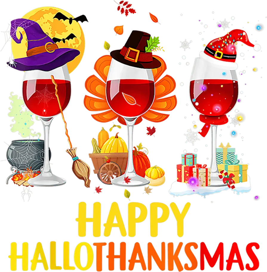 Happy Hallothanksmas Design - DTF Ready To Press