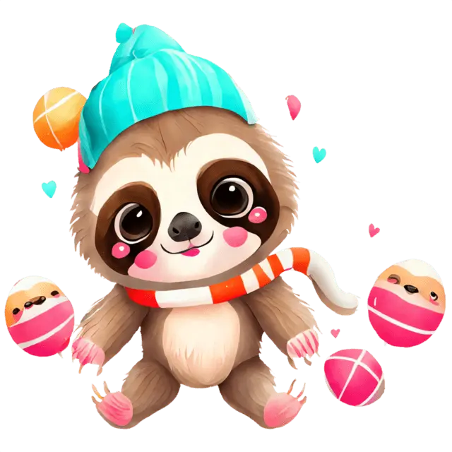 Easter Cute Sloth Design - DTF Ready To Press