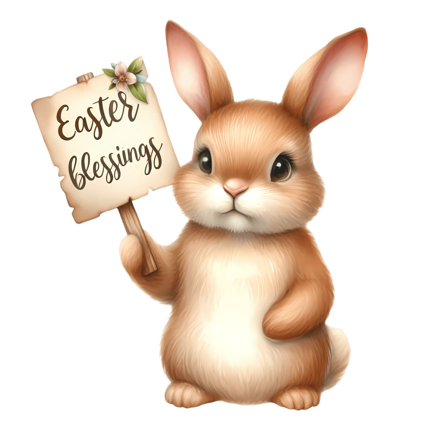 Easter Blessings Cute Rabbit Design - DTF Ready To Press