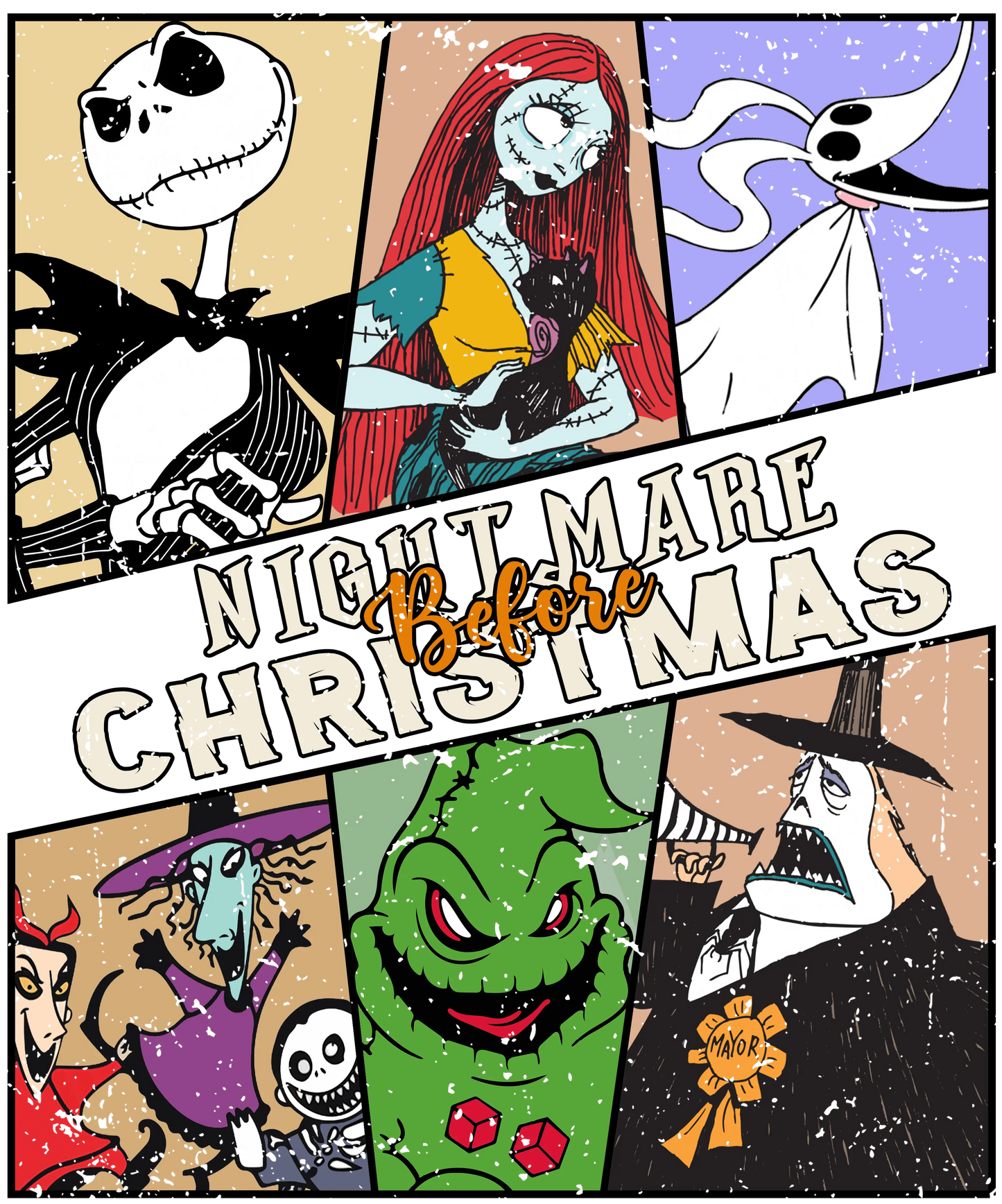 Nightmare Before Christmas Design - DTF Ready To Press