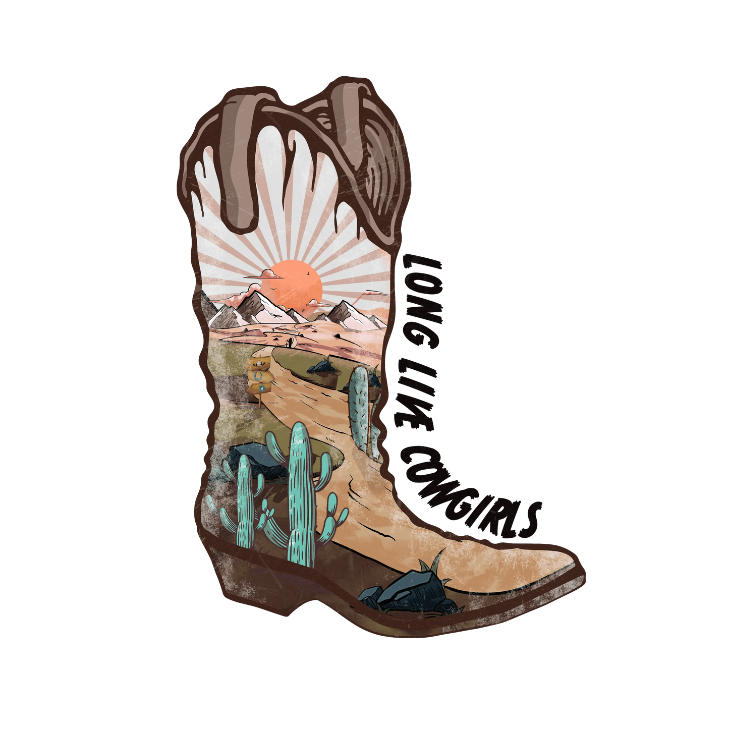 Long Live Cowgirls Western Design - DTF Ready To Press