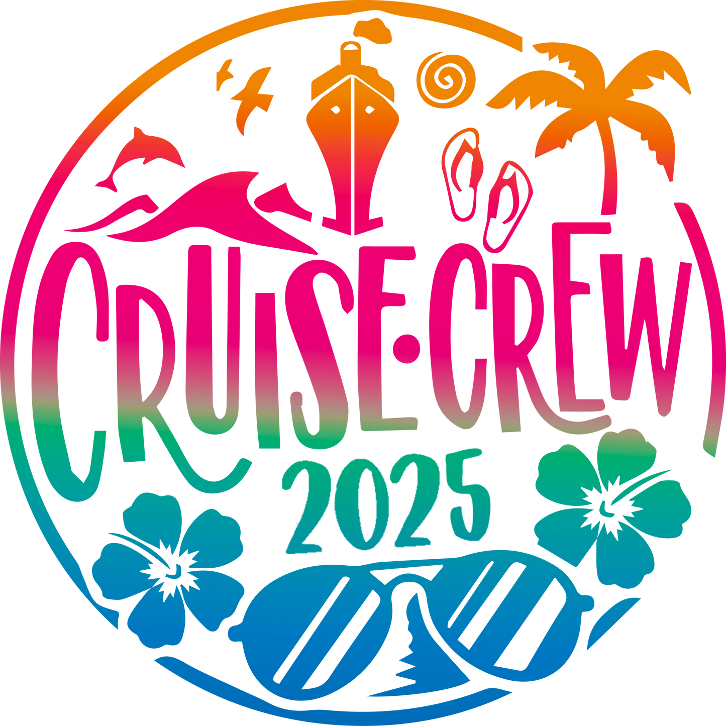 2025 Cruise Crew Matching Design - DTF Ready To Press