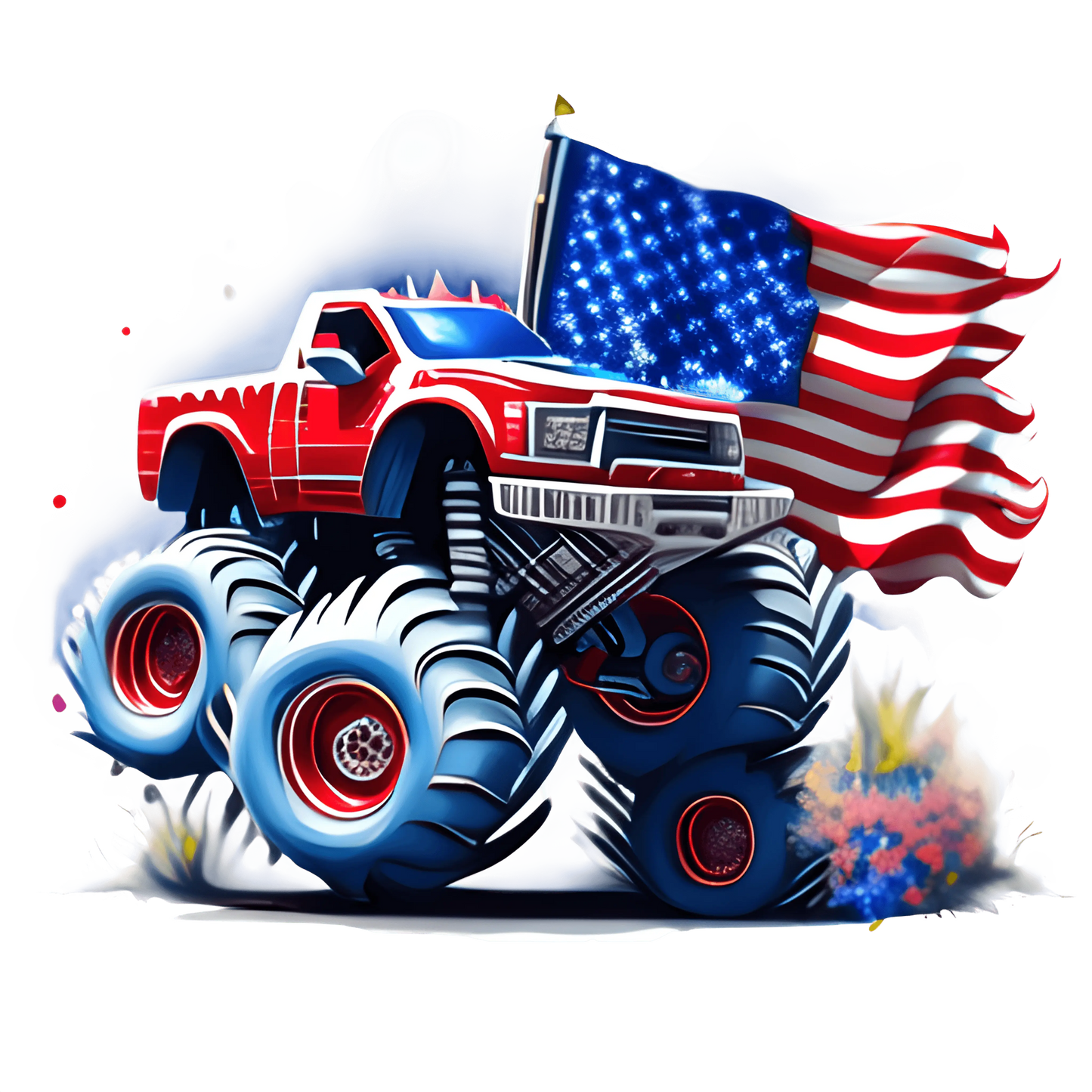 4th Of July Truck Design - DTF Ready To Press
