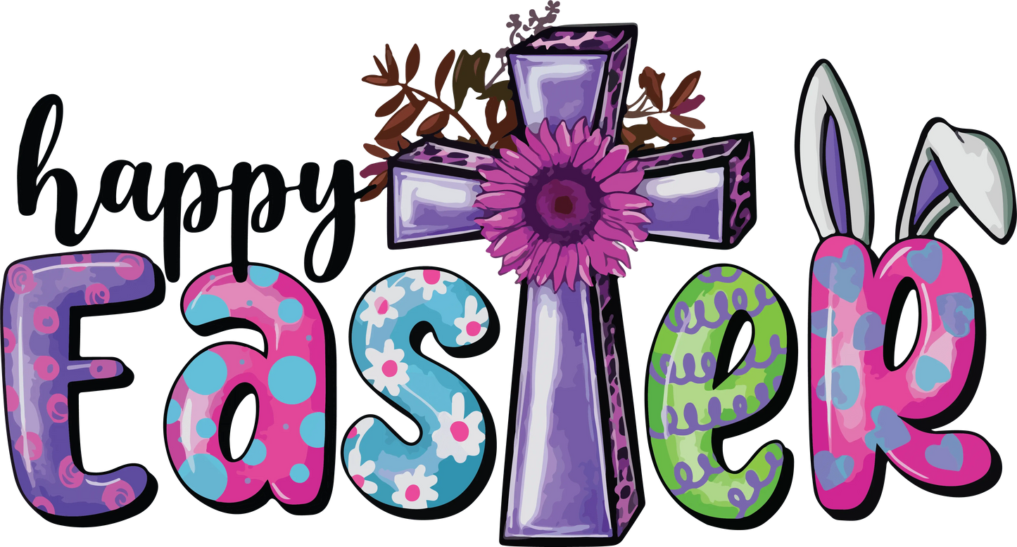 Happy Easter Jesus Design - DTF Ready To Press