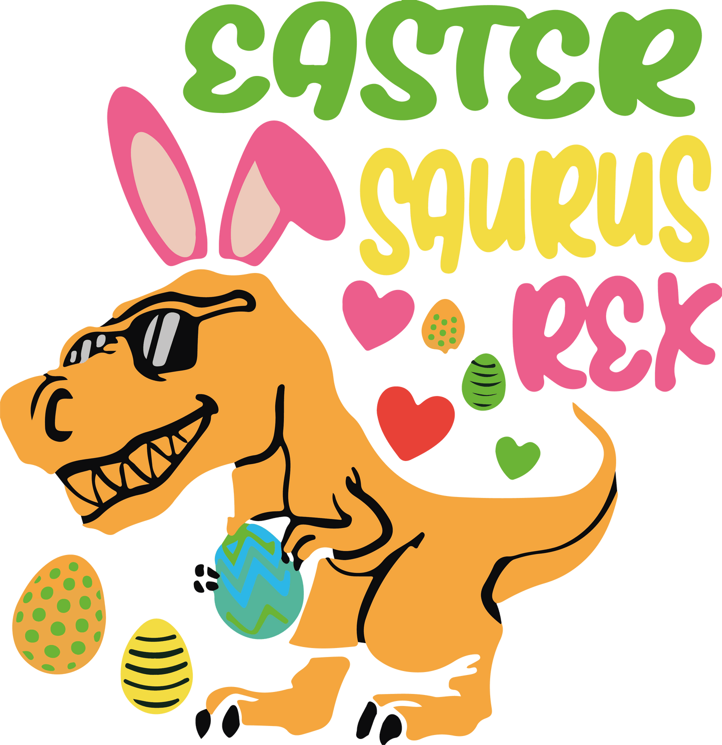Easter Saurus Rex Design - DTF Ready To Press