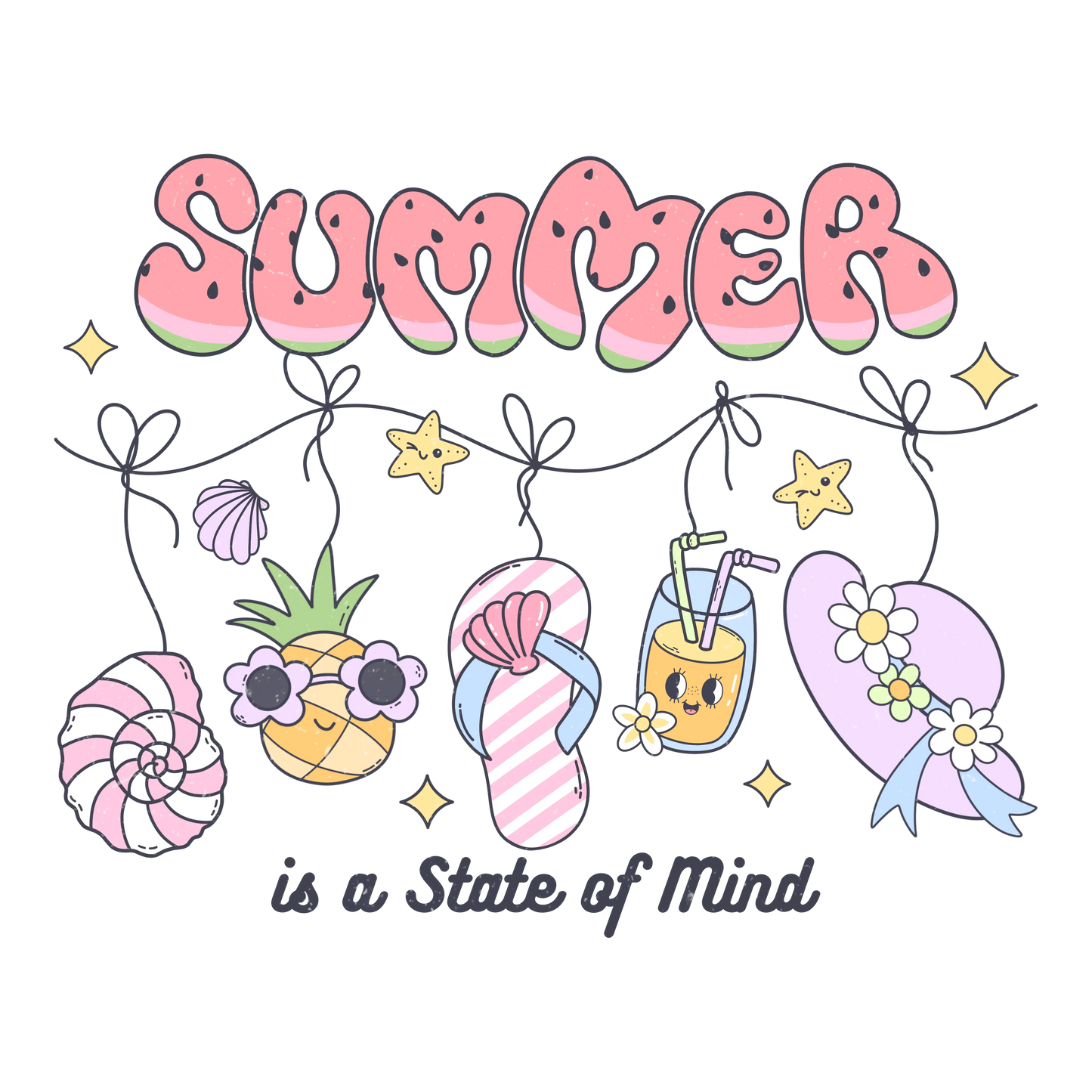 Summer Is A State of Mind Design - DTF Ready To Press