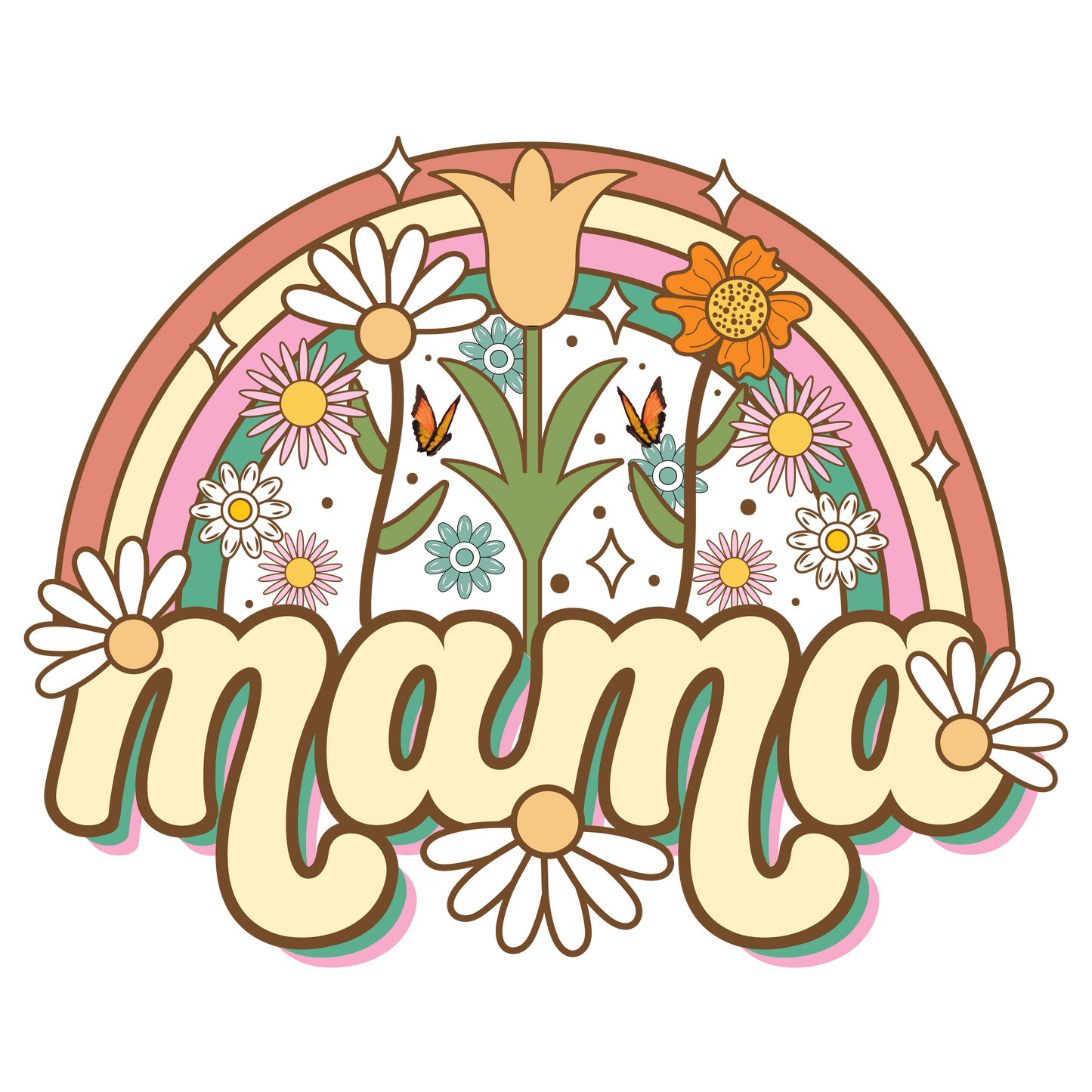 Cute Mama Design - DTF Ready To Press