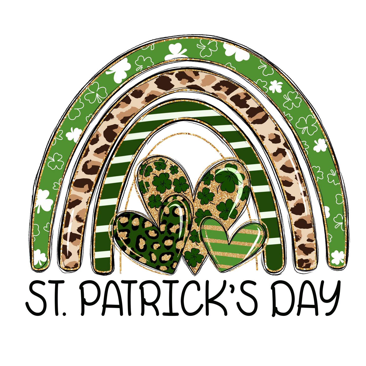 Rainbow St Patrick's Day Design - DTF Ready To Press