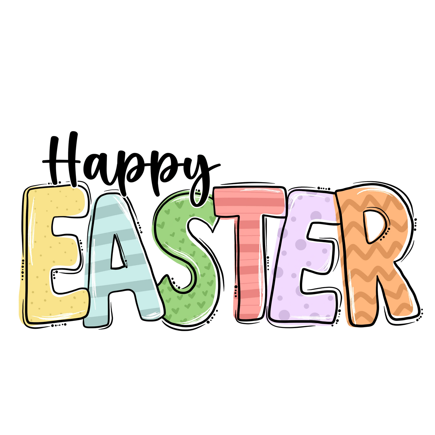 Happy Easter Design - DTF Ready To Press