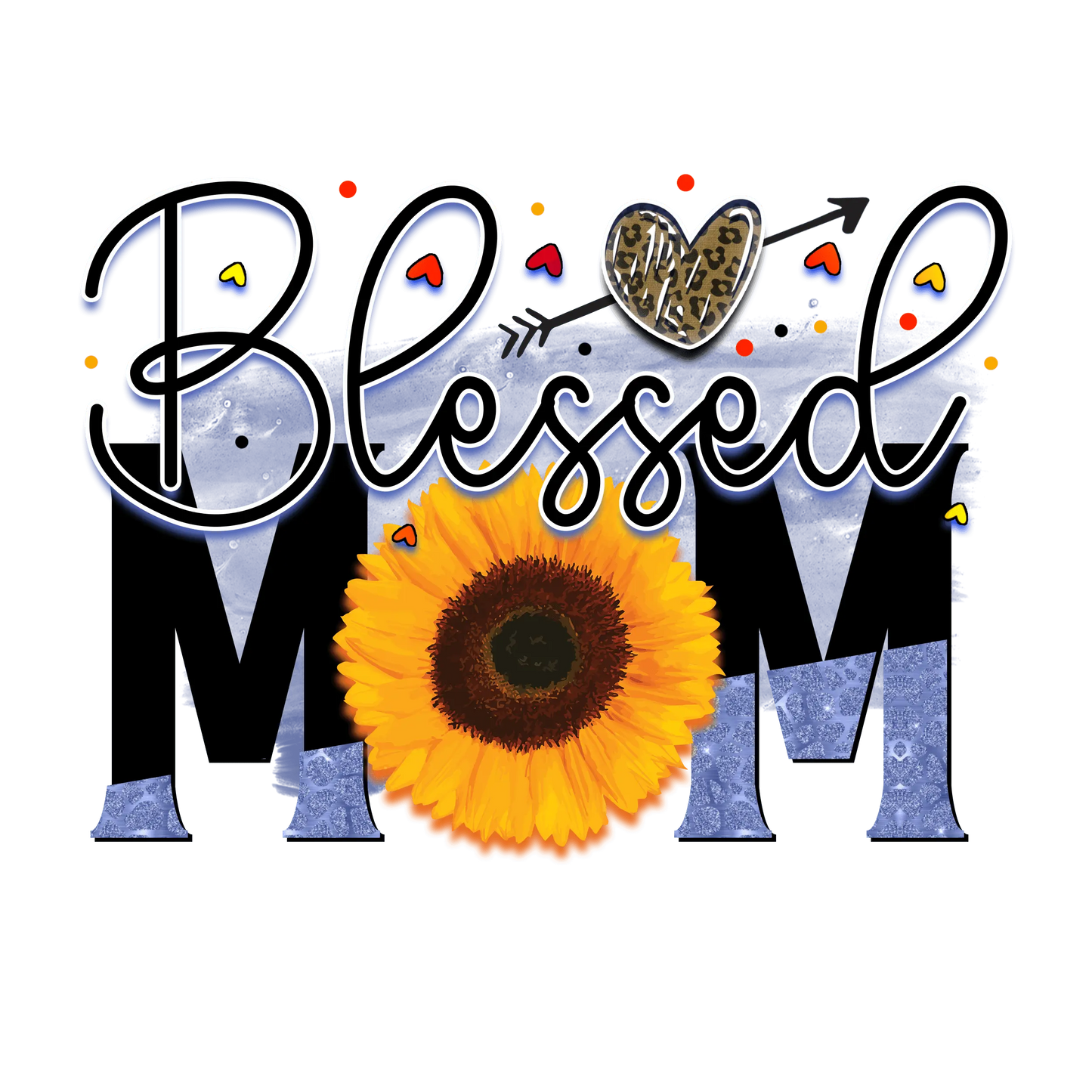 Cool Blessed Mom Design - DTF Ready To Press