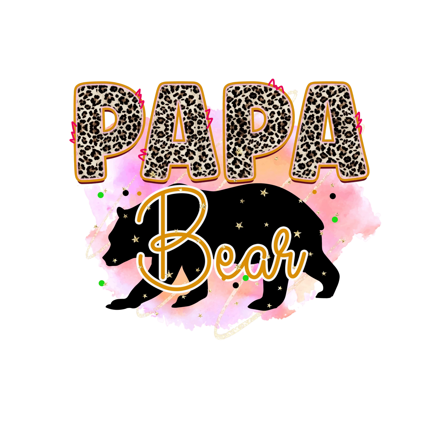 Papa Bear Father's Day Design - DTF Ready To Press