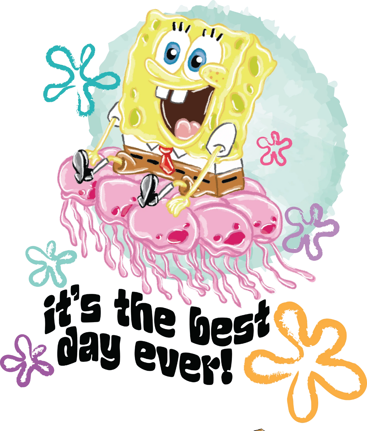 Sponge Bob Squarepants Cartoon Design - DTF Ready To Press
