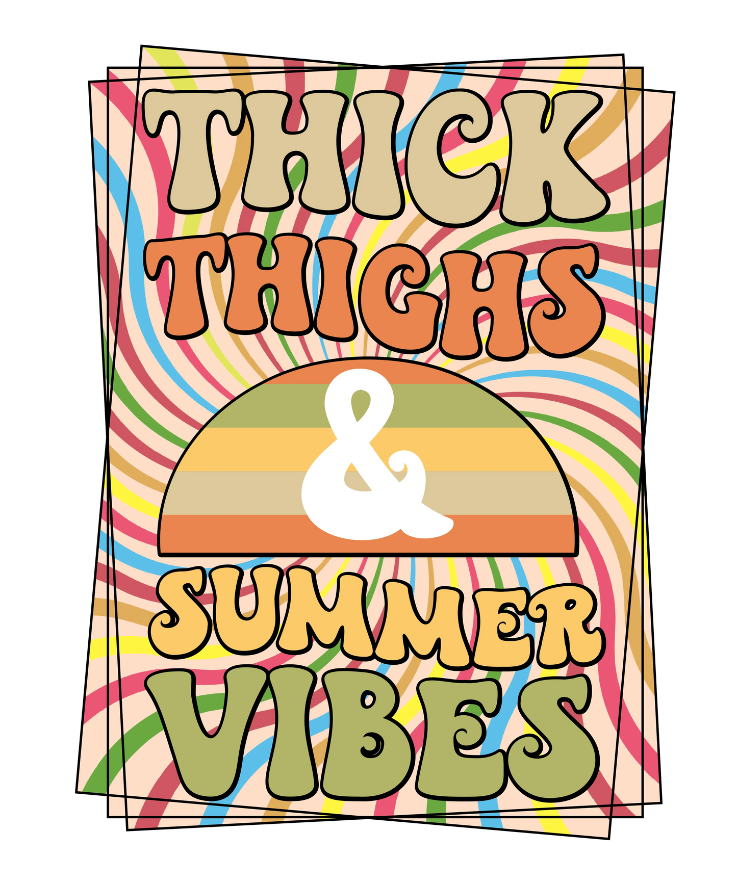 Funny Summer Vibes Design - DTF Ready To Press