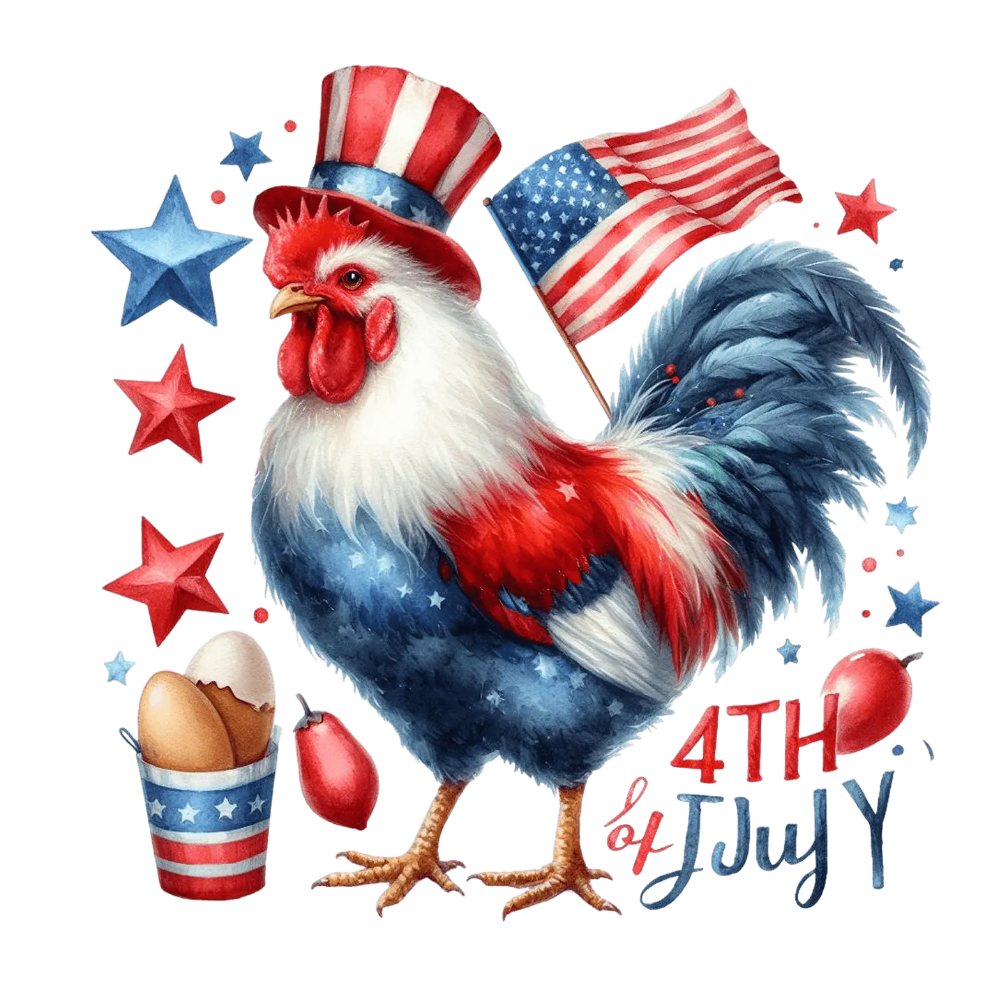 Happy 4th Of July Design - DTF Ready To Press