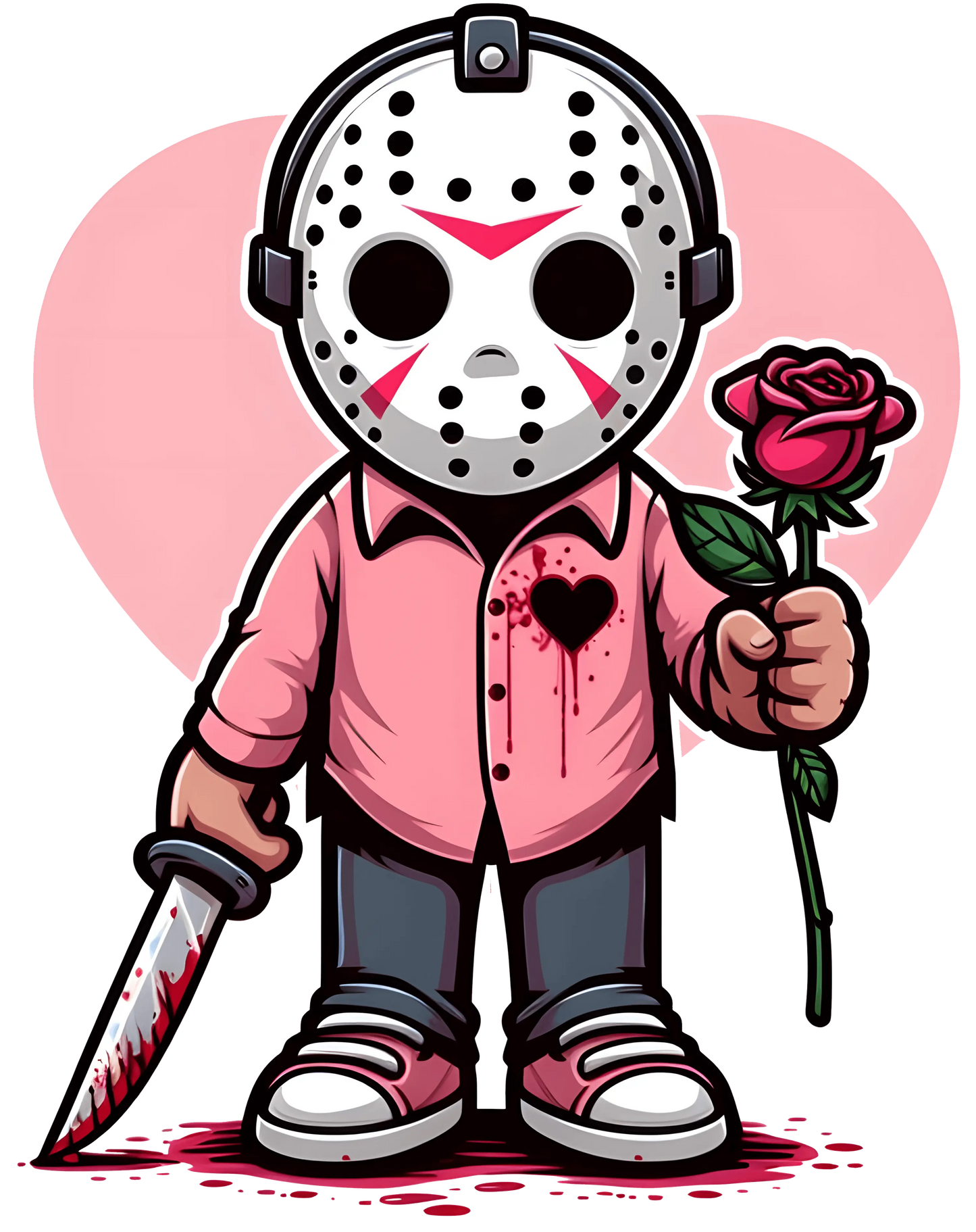 Jason Voorhees Valentine Love Design - DTF Ready To Press
