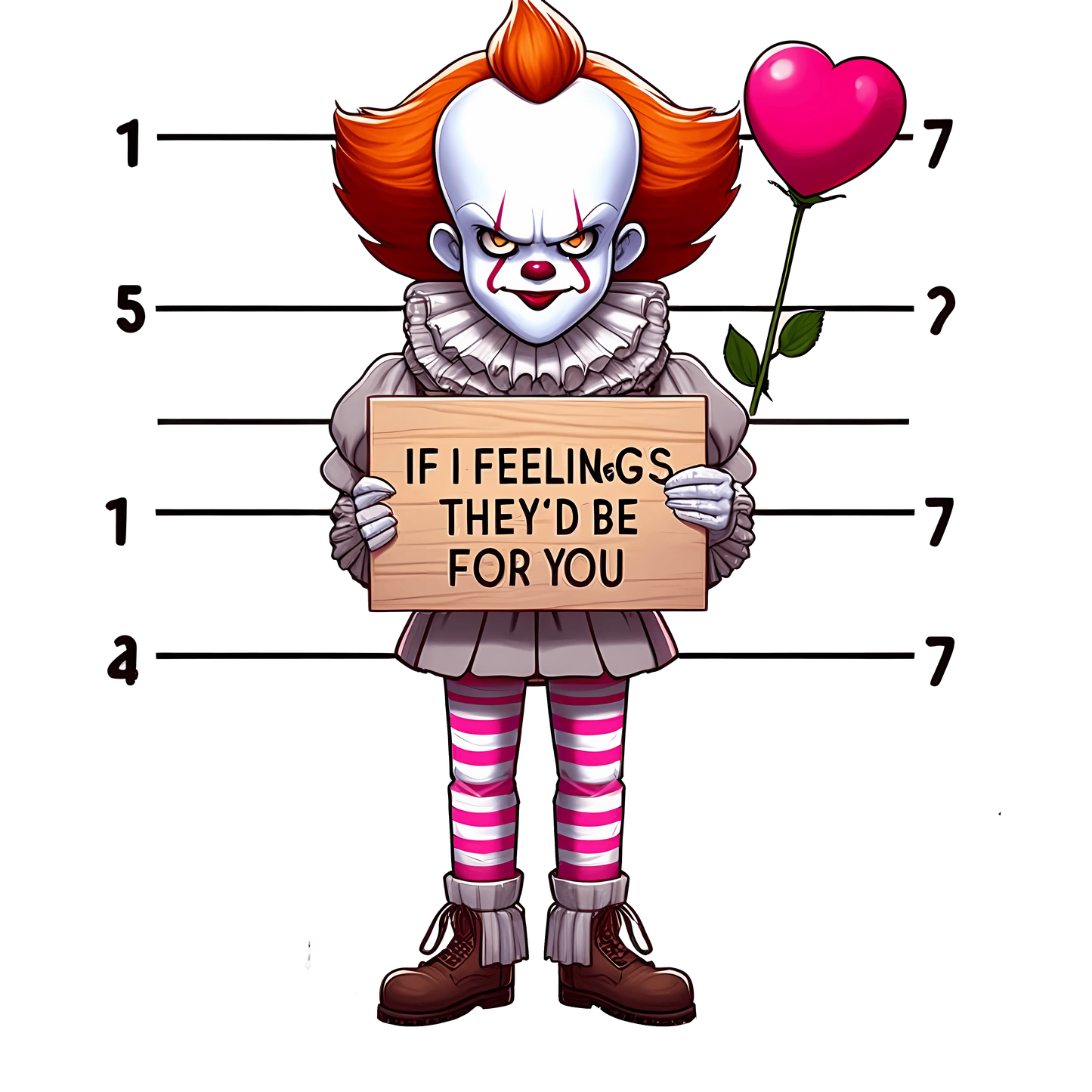 Stephen King It If I Feelings They'd Be For You Valentine's Day Design - DTF Ready To Press