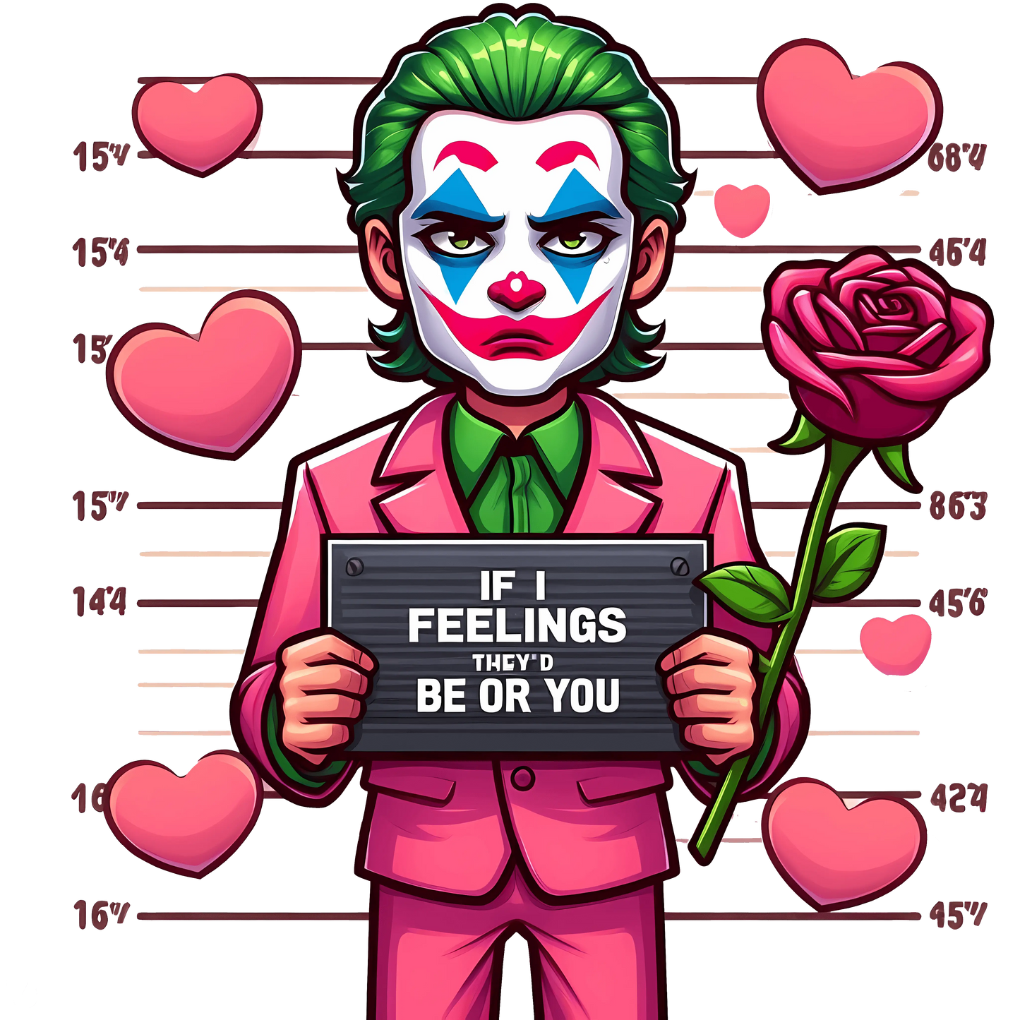 Joker If I Feelings They'd Be Or You Valentine's Day Design - DTF Ready To Press