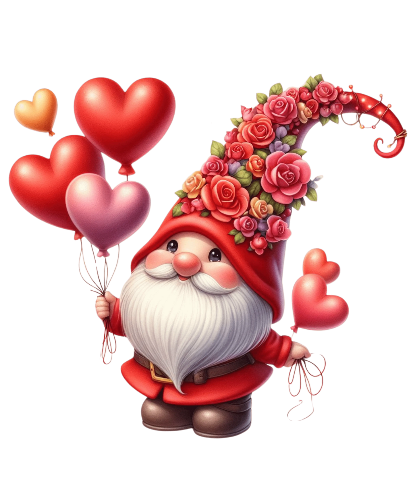 Gnome Valentine's Day Love Design - DTF Ready To Press