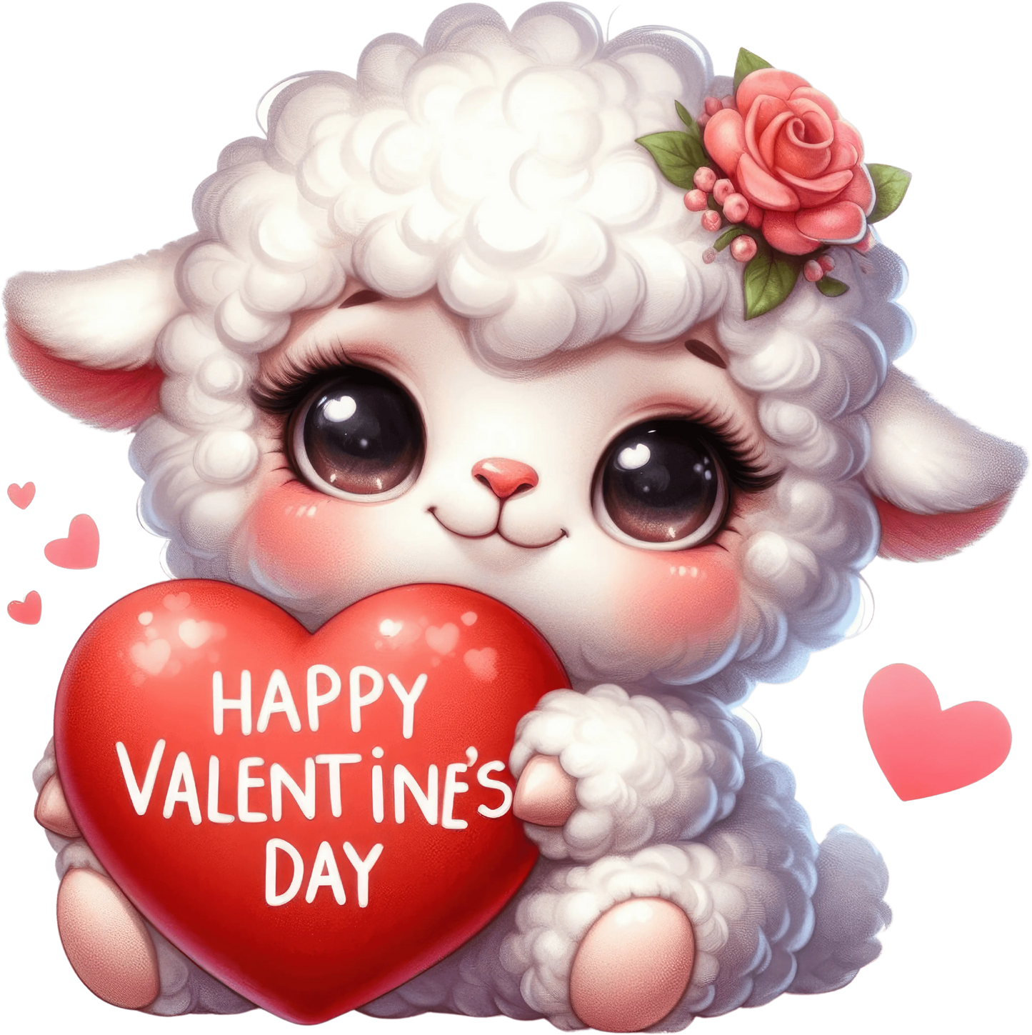 Happy Valentine's Day Sheep Design - DTF Ready To Press