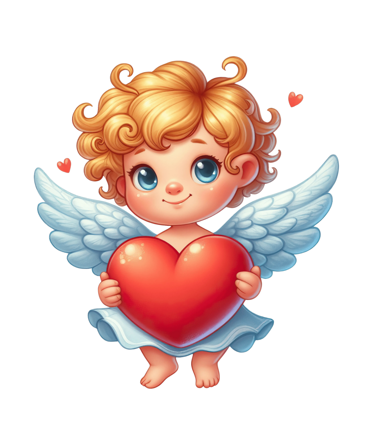 Cute Cupid Valentine's Day Heart Design - DTF Ready To Press