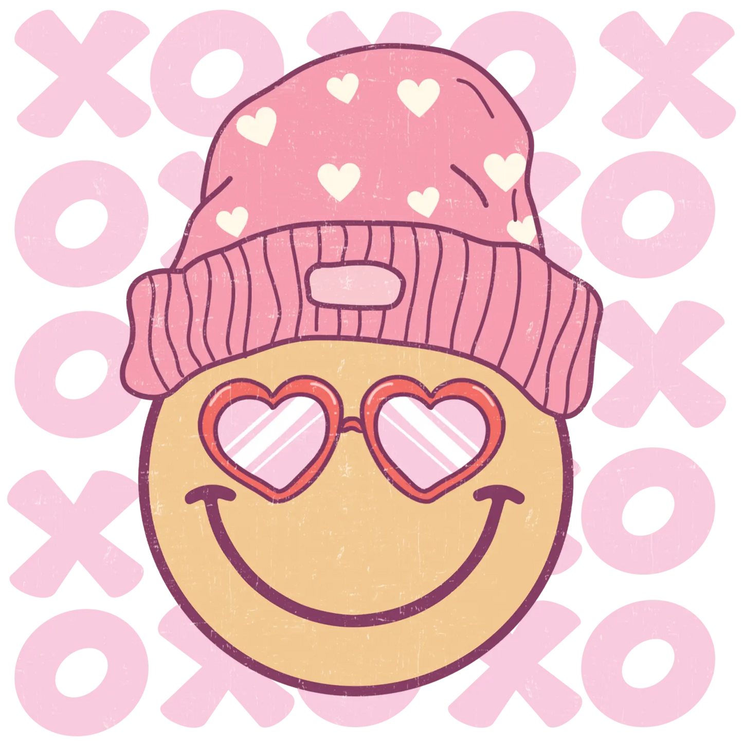 XOXO Valentine's Day Smile Design - DTF Ready To Press