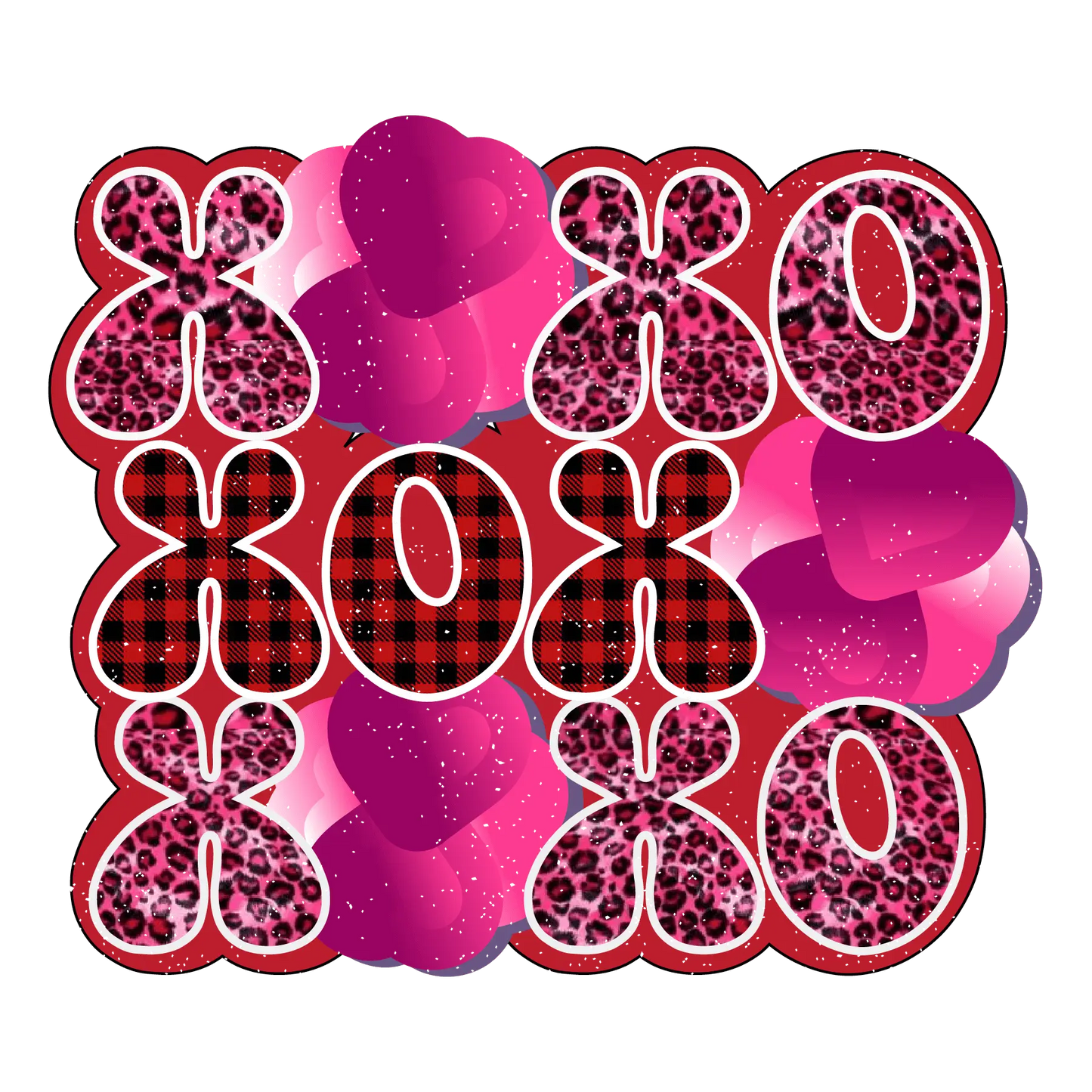 XOXO Valentine's Day Leopard Design - DTF Ready To Press