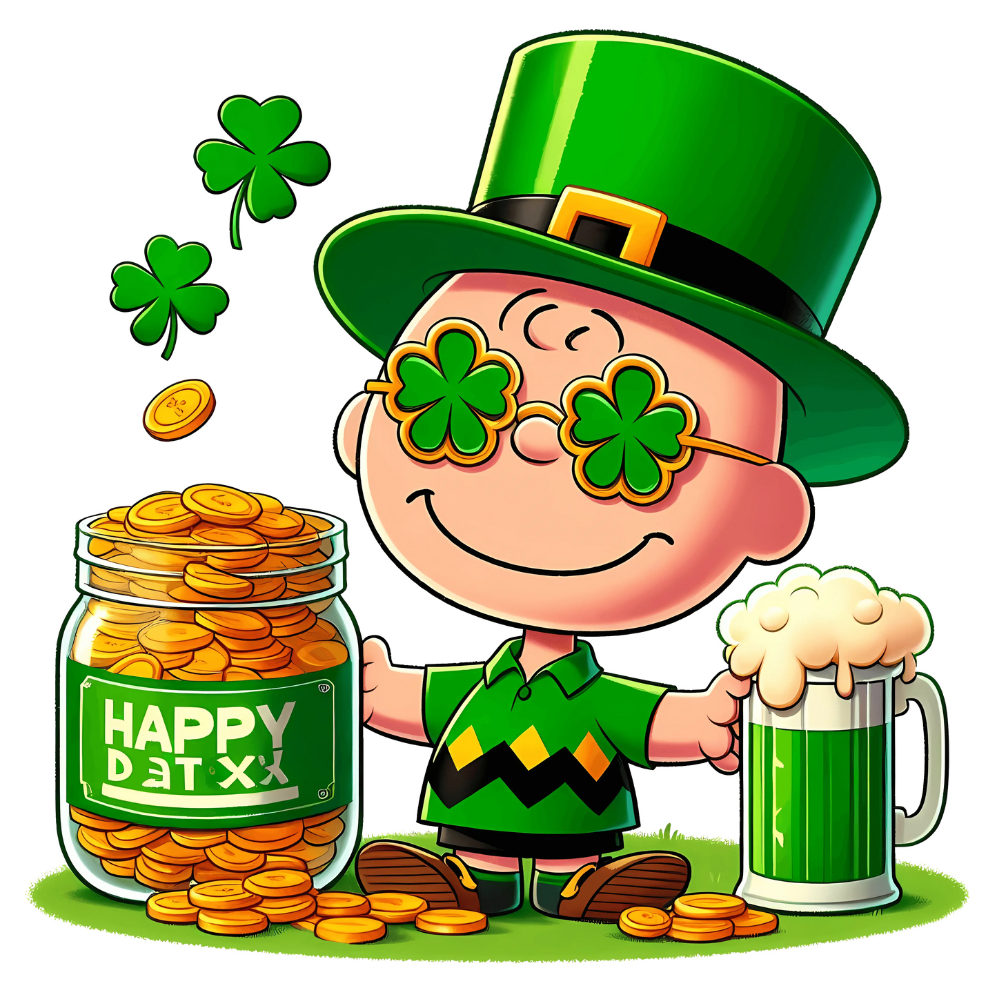 Charles M. Schulz Patricks Day Design - DTF Ready To Press