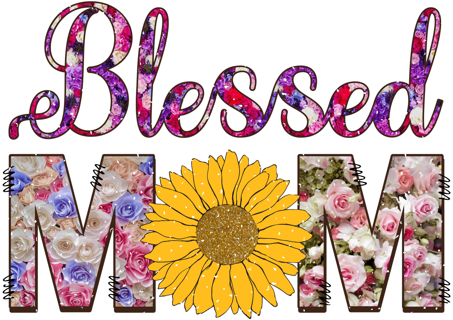 Blessed Mom Design - DTF Ready To Press