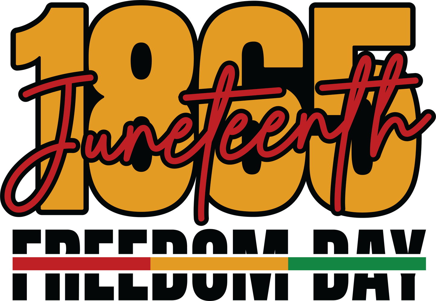 Juneteenth 1865 Freedom Day Design - DTF Ready To Press