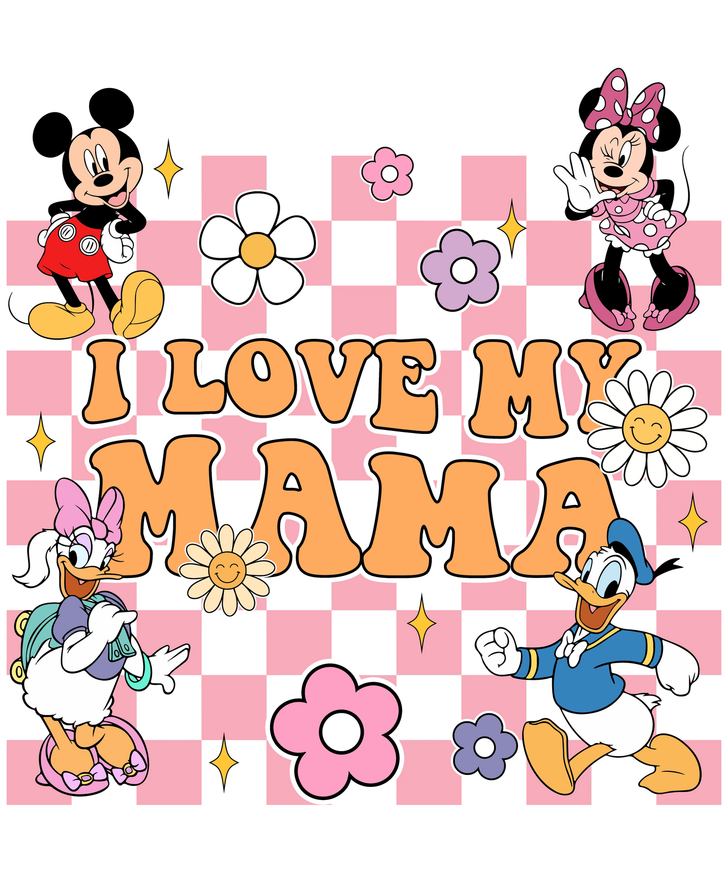 Cute Lovely Mama Design - DTF Ready To Press