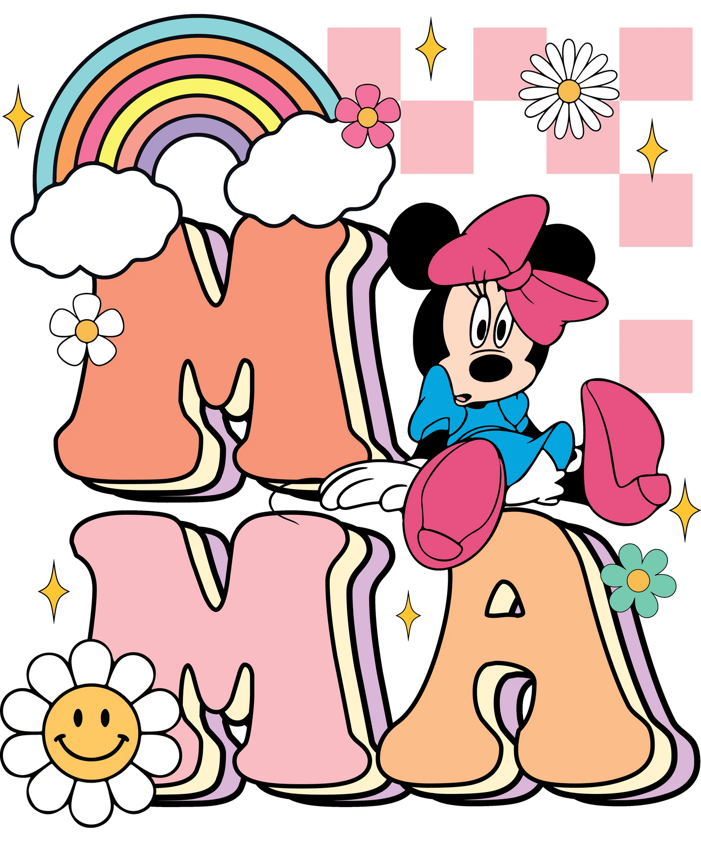 Retro Mama Vibes Design - DTF Ready To Press