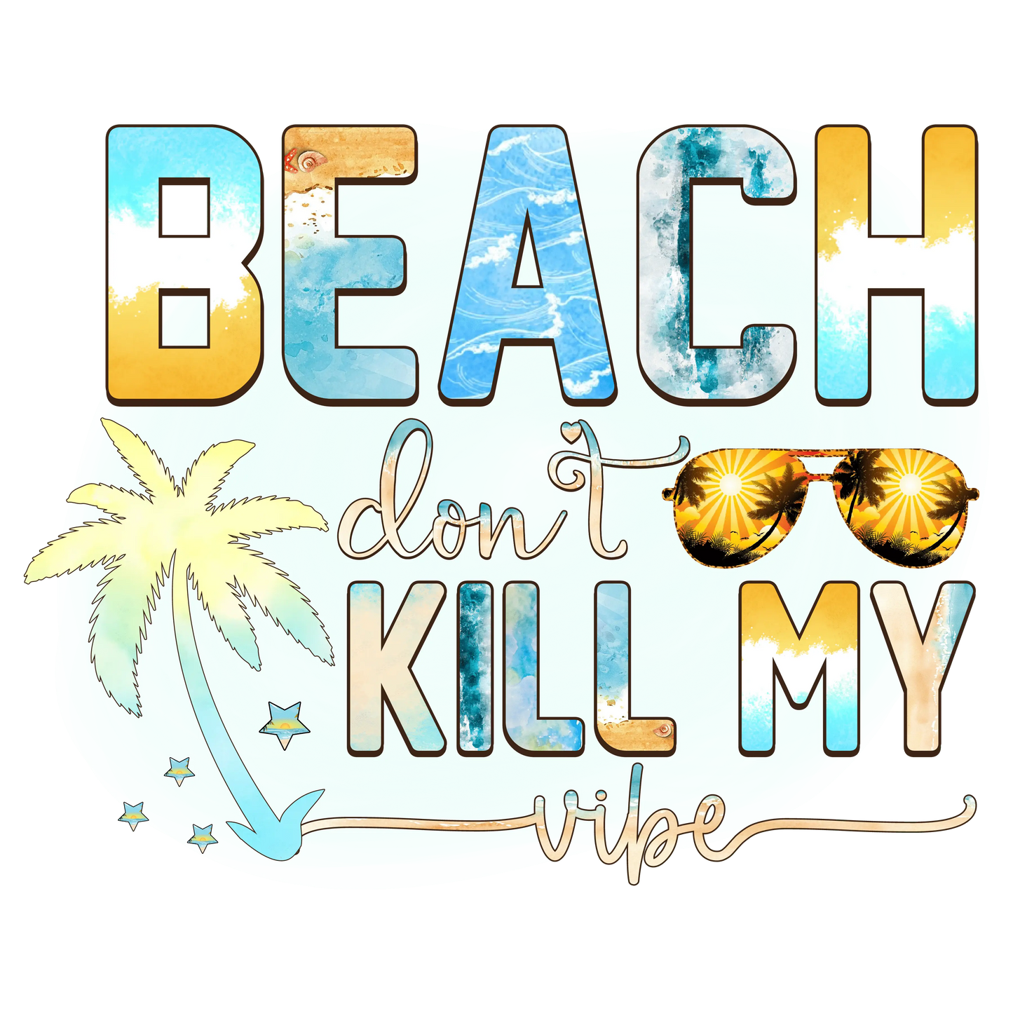 Beach Lover Design - DTF Ready To Press