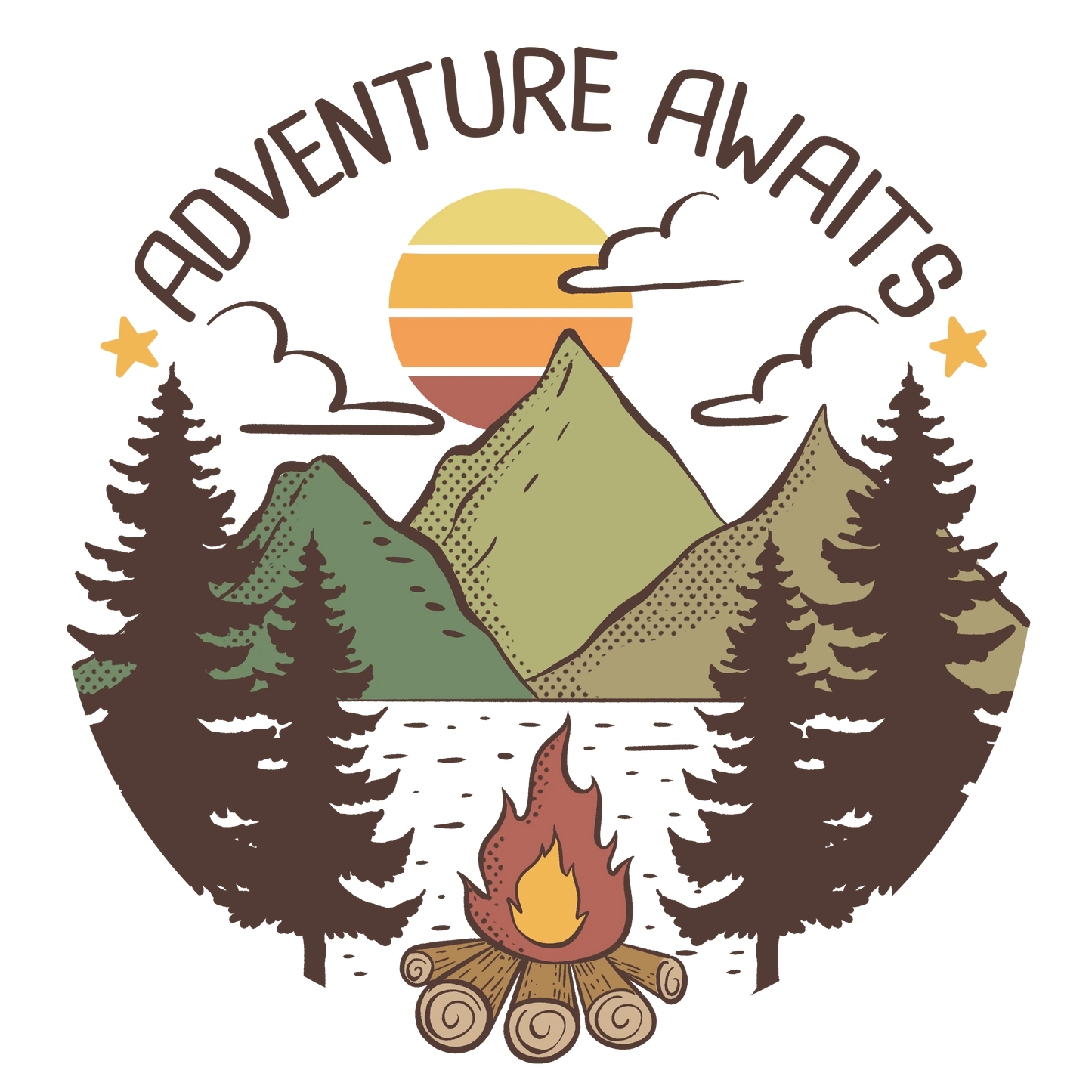 Adventure Awaits Design - DTF Ready To Press