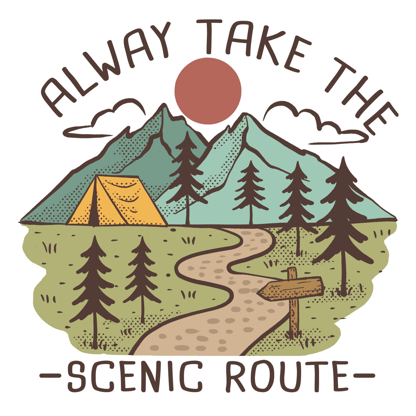Camping Vibes Design - DTF Ready To Press