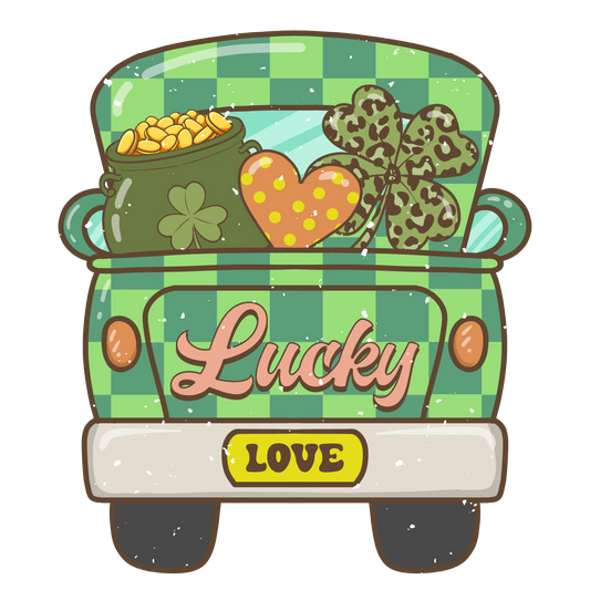 Lucky Truck Saint Patrick's Day Design - DTF Ready To Press