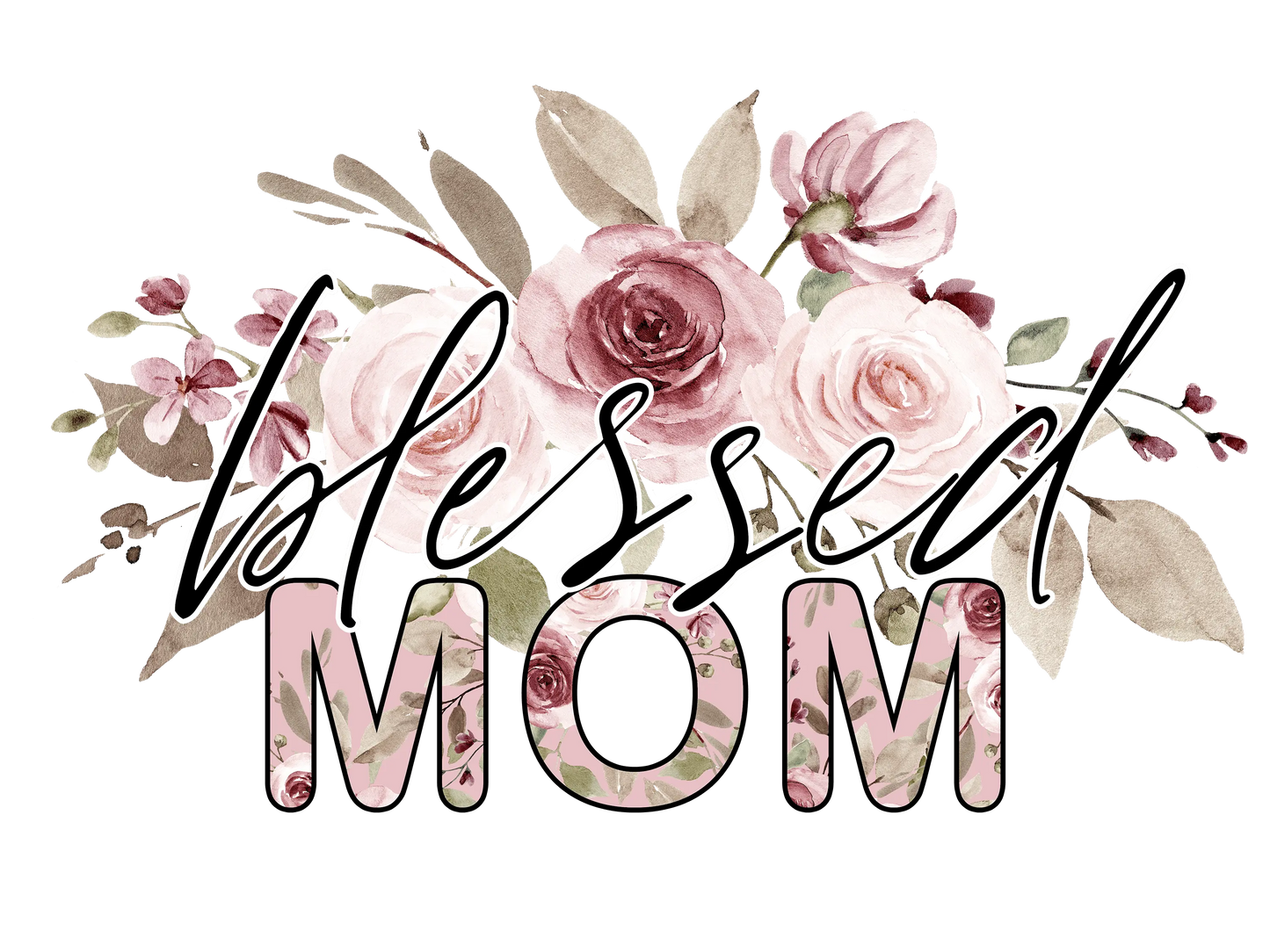 Blessed Mom Design - DTF Ready To Press